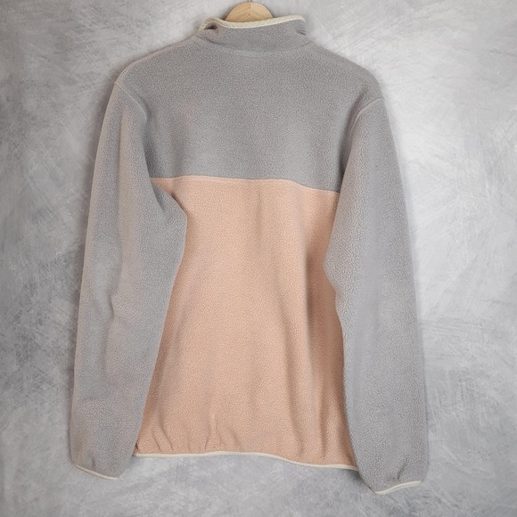 Patagonia Sweater Womens Large Gray Synchilla Snap-T Fleece Pullover Colorblock - Picture 11 of 16